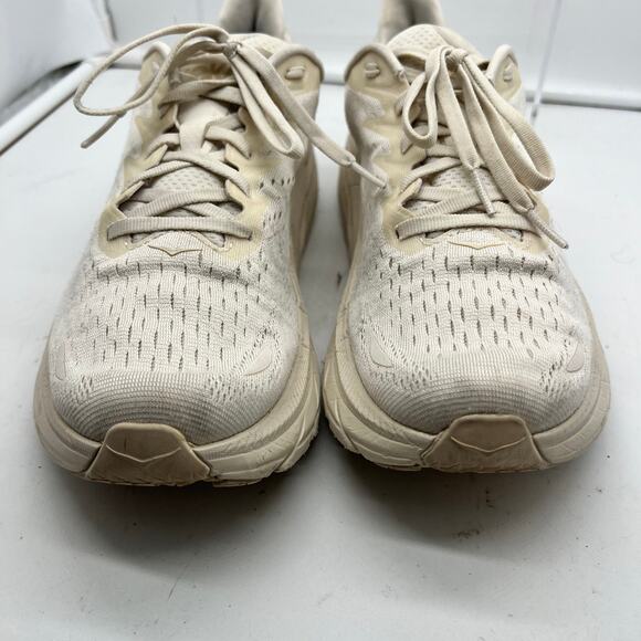 Hoka Shoes Womens 10.5 Clifton 8 Beige Running Sneakers - Picture 4 of 9